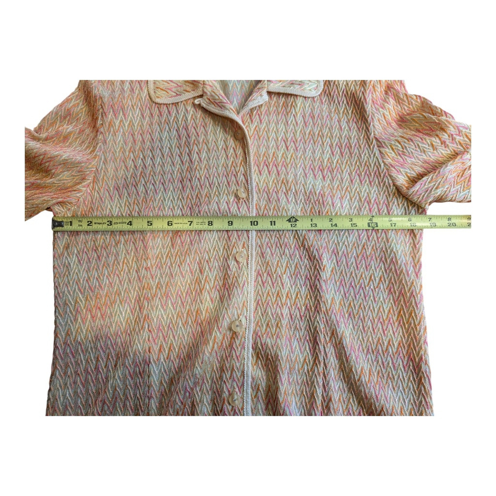 VTG Cordia Collection Pastel Chevron Twin Set 2 Pieces Small/Medium - Picture 6 of 13